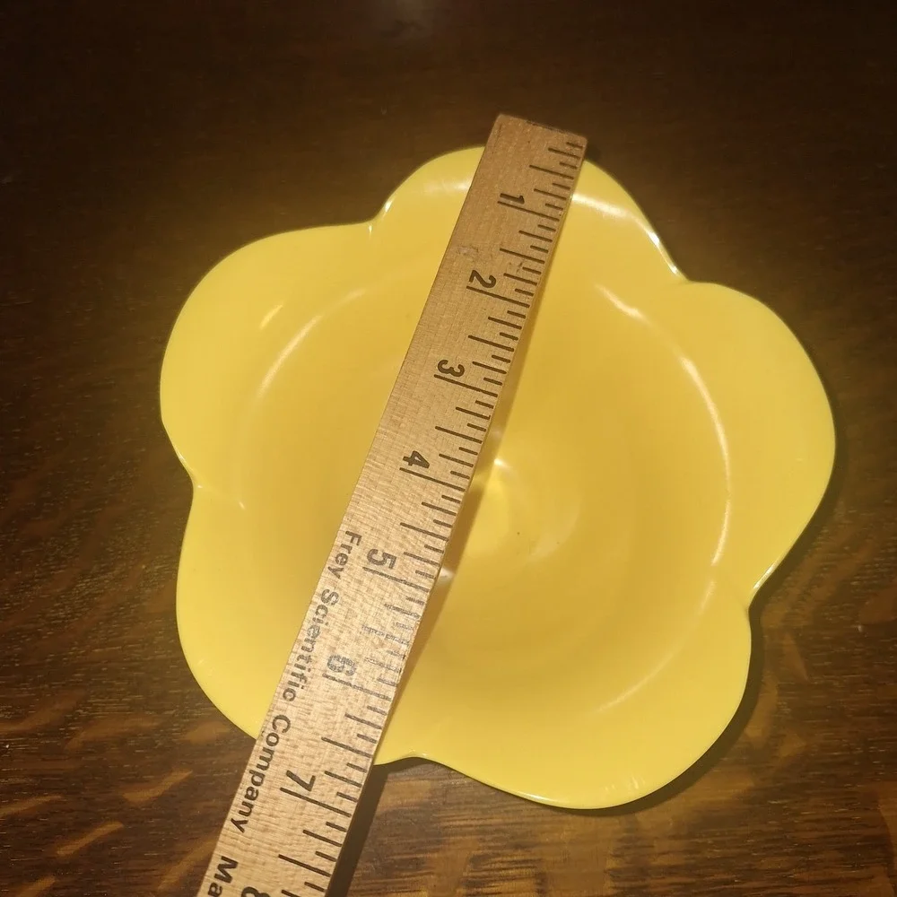 Zak! Designs Yellow Ombre Flower Melamine Nesting Bowls Serving Mixing Set Of 4